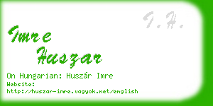 imre huszar business card